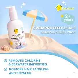Little Étoile Baby Care SwimProtect 2-in-1 Shampoo & Body Wash, with MBc Herbal Honey, Aloe Vera & Panthenol, Naturally ingredients, Free from SLS & Parabens, 250mL