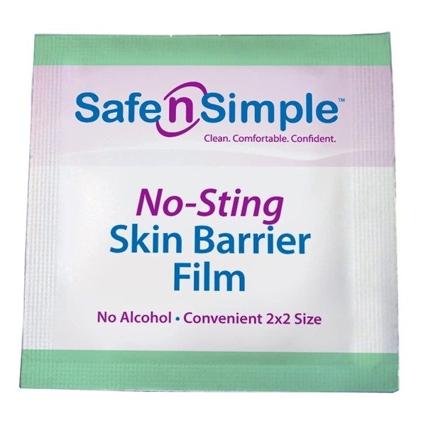 Safe n Simple No-Sting Skin Barrier Wipe, 2" x 2" (Box of 100)