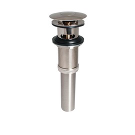 Plumb Pak Keeney K820-75BN Universal Push Button Bathroom Sink Drain with Overflow-Brushed Nickel