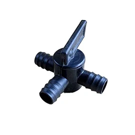Pisces 25mm 3 Way Flow Tap for Pond or Garden Hose Pipe Inline Barbed Fitting
