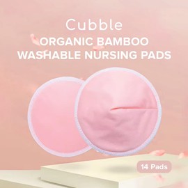 Washable Organic Bamboo Nursing Pads, Reusable Nursing Breast Pads, Washable Breastfeeding Nipple Pads, Leak-Proof | 14 Pack (7 Pairs) with 1 Laundry Bag and 1 Storage Bag (Multi-Colored)
