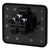 Stainless steel recessed socket, floor socket IP55, hinged lid, plug-in