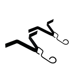 U-nitt Gutter Clip for Rain Chain Installation | Rain Chain Gutter Adapter | Black Powder Coated, Heavy Metal, Standard, 973BLK-2PK, 6 X 5 inches (2, Black)