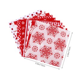 Gadpiparty 50pcs Christmas Themed Cotton Fabric Bundle for Crafting Patchwork Quilting for Sewing Projects Assorted Designs