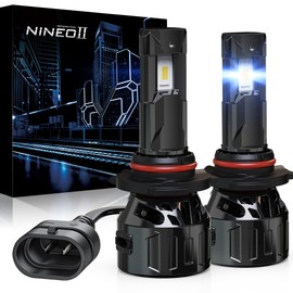 NINEO 9005 Bulbs, 9005 Fog Lights, [2025 Upgrade] 600% Brighter 6500K White, Fan-Cooled, No Flicker, Plug & Play, Driving or Fog Light, 2 Pack