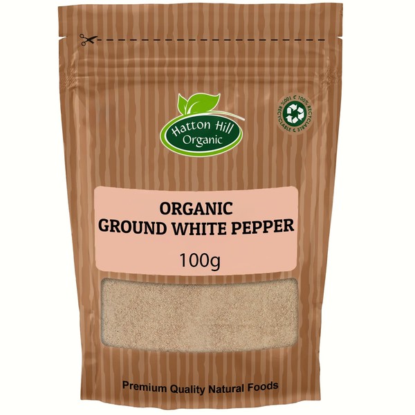 Organic Ground White Pepper 100g by Hatton Hill Organic |