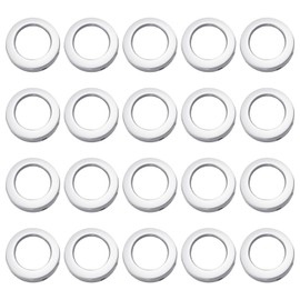 20 Pcs Curtain Eyelets, Curtain Rings, Eyelet Tape, Fabric Eyelets, Curtain Hanging Rings, Plastic Curtain Wires, Perfect For Everyday Use (Silver)