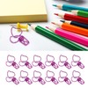 100pcs Binder Clips Cute Cartoon Peach Shape Metal Long Tail