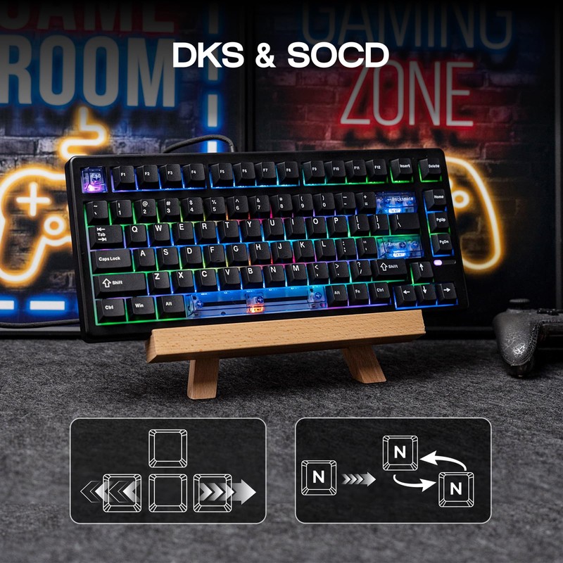 EPOMAKER HE80 Hall Effect Gaming Keyboard, 8K Polling & 32K