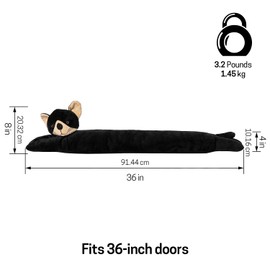 SWISSELITE 36 Inch Under Door Stopper, Decorative Door Noise Blocker, Weighted 3.2 Pounds Animal Air Draft Stopper Soundproof Energy Saver for Door & Window