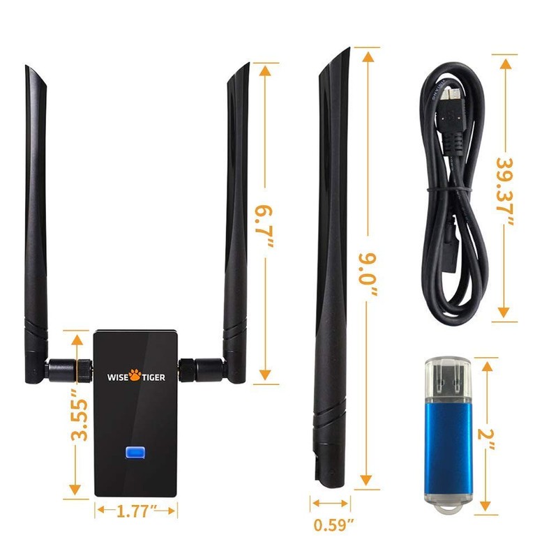 WiFi Adapter For Big Room, 1200Mbps Usb Wireless Network Adapter