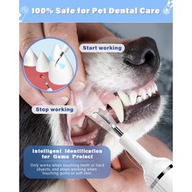 Nature Nerds Plaque Remover for Teeth, Pet Tooth Brushing Kit, Dental Tools to Remove Plaque and Tartar, Safe for Dog and Cat, with LED Light, White