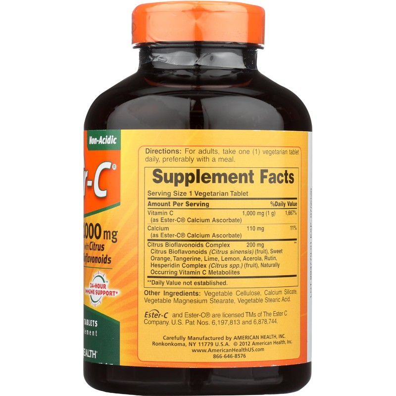 AMERICAN HEALTH Ester-C 1000 MG w Citrus Bioflavonoid, 180 CT