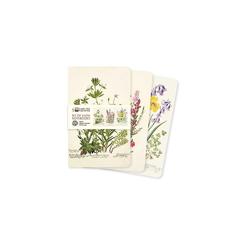 Royal Botanic Garden Edinburgh Set of 3 Mini Notebooks (Mini