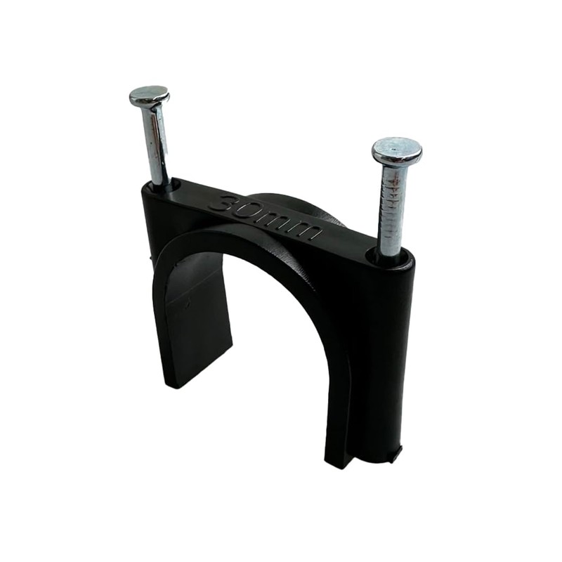 TR Cable® Pack of 50 Round Black Cable Clips with