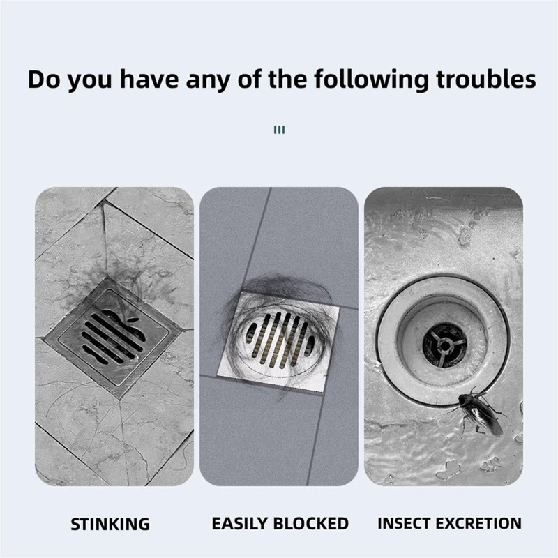 MAOYONG Shower Drain Cover Tub Stopper - Square Silicone Floor