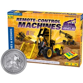Thames & Kosmos Remote-Control Machines: Construction Vehicles | Science & Engineering Experiment Stem Kit | Build 8 Real Working Models | Parents' Choice Silver Award Winner |Astra Best Toys for Kids