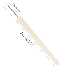 Alamor 14Cm White Crochet Latch Tool For 4.5Mm Standard Gauge Knitting Machine