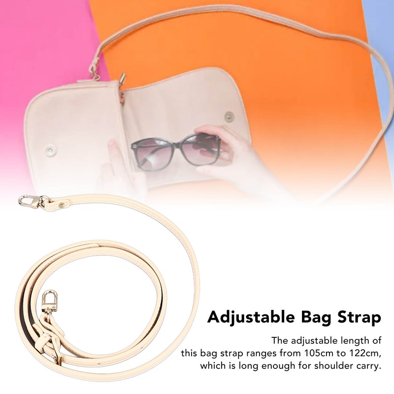 Leather Bag Strap 41.33 to 48.03in Adjustable 0.35in Wide Replacement