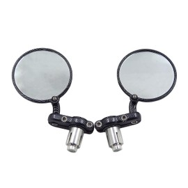 Motorcycle Honda Kawasaki Suzuki Yamaha Ducati carbon Fiber Motorcycle 1 inch Bar End Mirrors by SMT-MOTO