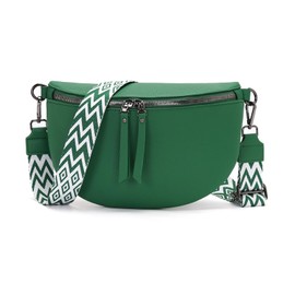 Vezluax 30x20cm Cross Body Bumbags for Ladies Large Bum Bag Stylish Waist Packs Women's Bumbag Fanny Pack for Women Belt Bag with Wide Strap Mint Green