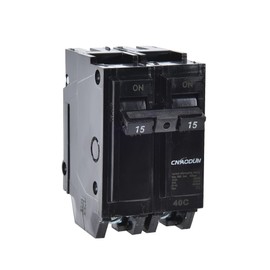 15 Amp Breaker, CNAODUN 2 Pole Circuit Breaker 120/240VAC 10KA Plug-in Mount