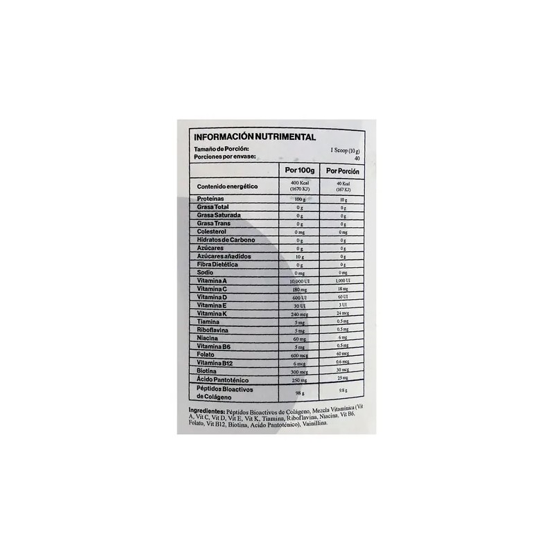 Péptidos De Colágeno Biotina 400 G Natural G-prot