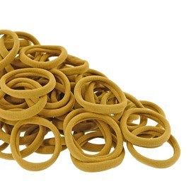 100 Pack Seamless Hair Ties for Women Girls Ponytail Holders for Thick Hair (Sand)