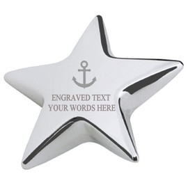 Navy Boat Anchor Desk Paperweight Engraving