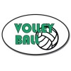 AK Wall Art Volleyball Oval Car Vinyl Sticker - SELECT SIZE - (B) Regular: 6"