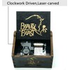 Beauty and the Beast Music Box, Wooden Hand Crank Beauty