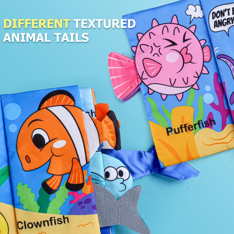 Libro de tela de animales oceánicos