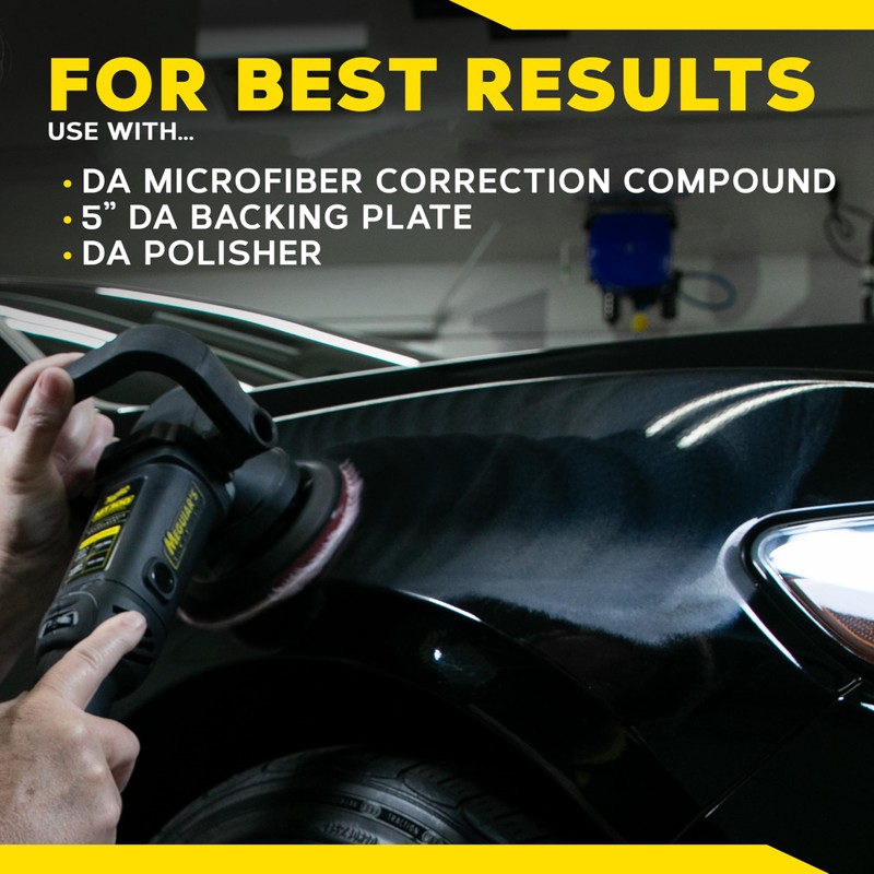 Meguiar's DA 5’’ Microfiber Cutting Disc, Microfiber Pads Compatible with
