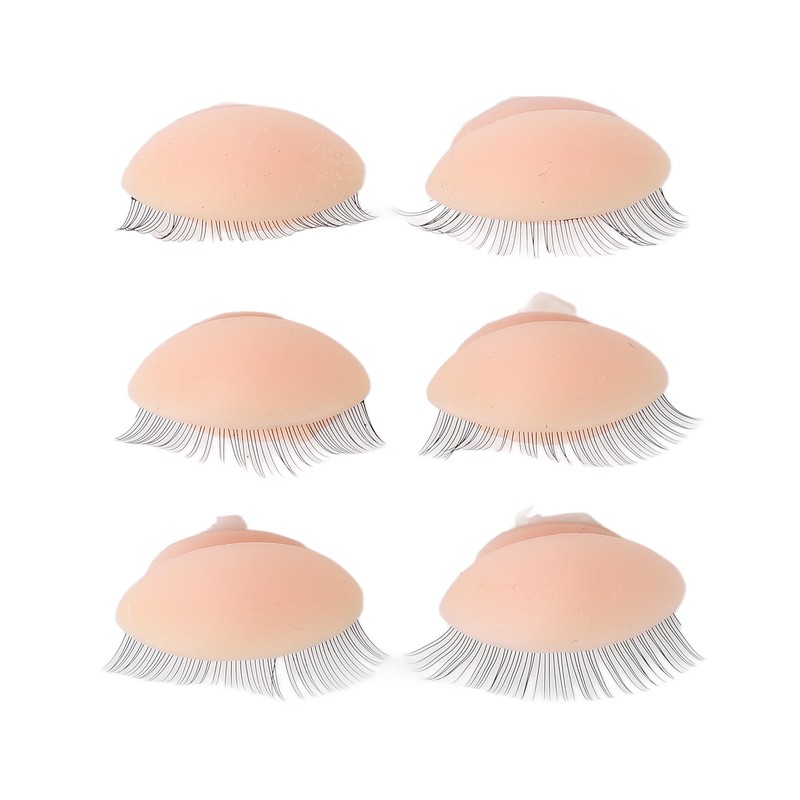 3pcs Eyelash Mannequin Head Lash Extension Training Practice Head with