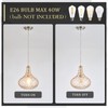 CATINER 11" Amber Hammered Glass Pendant Light, Blown Glass Hanging