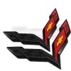 Unbranded 2PS BLACK FOR Corvette C7 14-19 Front & Rear