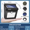 BAXIA TECHNOLOGY Solar Outdoor Lights Wireless Security Motion Sensor Solar