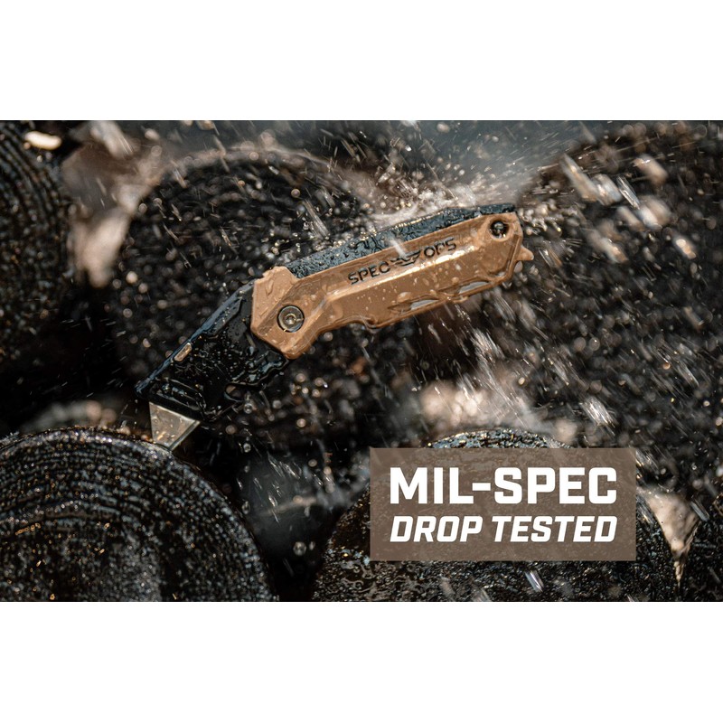 Spec Ops Tools Folding Utility Knife,Includes 3 Blades in Handle