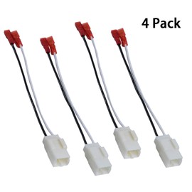 HSTECH 72-6514 2 X Pairs (4 Pack) Wire Cable Wiring Harness for Chrysler Dodge Vehicles Speakers Adapter Connector Adaptor Plug