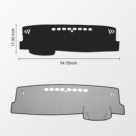KUST Car Dash Cover for Toyota Camry 2018-2022 2023 2024 (L, LE, SE, XLE, XSE, XLE V6, XSE V6) (Without HUD) Polyester Non-Slip Center Console Dash Cover Interior Accessories for Camry No Glare Black