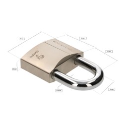 KOTARBAU® Reinforced Shackle Lock 50 mm Brass Padlock Padlock Shackle Lock Burglary Protection Hardened Solid Lock Anti-Theft Protection