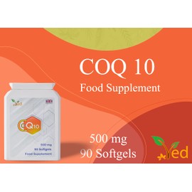Ved CoQ10-500mg Softgels | All Natural Co Enzyme Q10 | Higher Absorption Formula | Quality Made Q10 | 270 Softgels (Pack of 3)