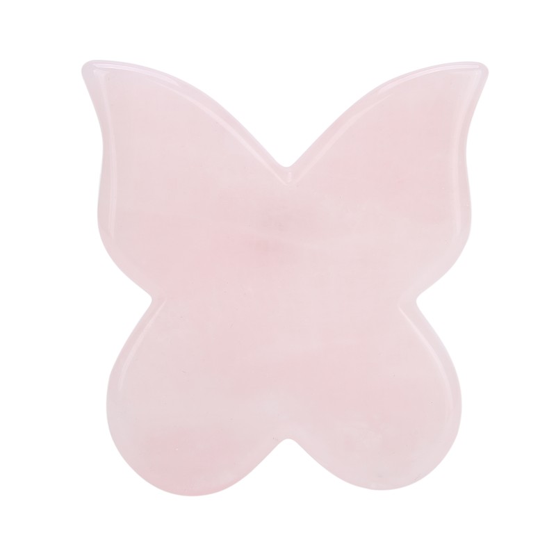 Pink Jadestone Scraping Board Butterfly Shape Massaging Gua Sha Board