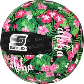 Sunflex Neoprene Accessories Beach and Funball Tropical Flower Size 5 Volleyball Soft and Lightweight for the Beach and Water Extremely Robust and for All Age Groups
