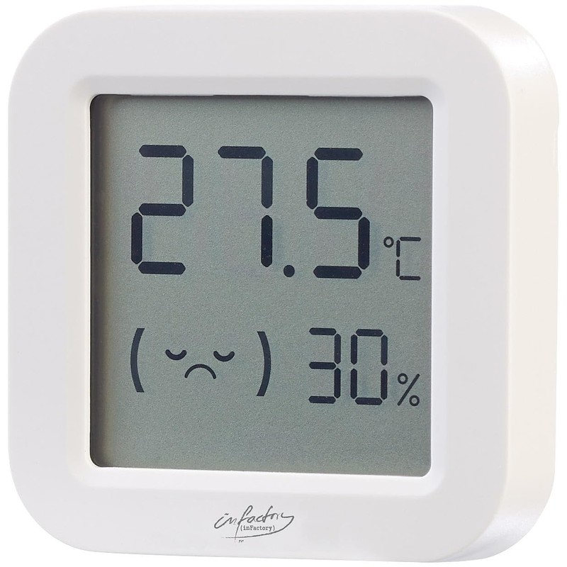 infactory Luftfeuchtigkeitsmesser: 6er-Set Mini-Thermo-/Hygrometer, Komfort-Anzeige, LCD, Bluetooth, App (Innenraum Thermometer,