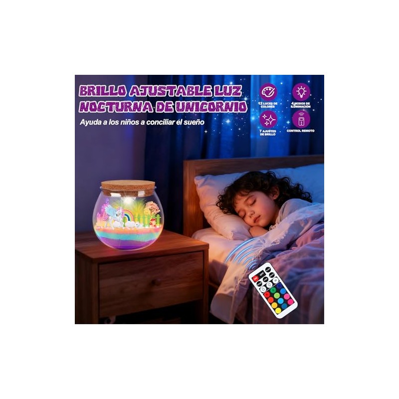 BYHANG - Kit de Contenedor transparente Iluminado Ninos, Manualidades para