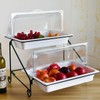Ciieeo Clear Acrylic Dome Cover Rectangle Roll Top Bread Basket