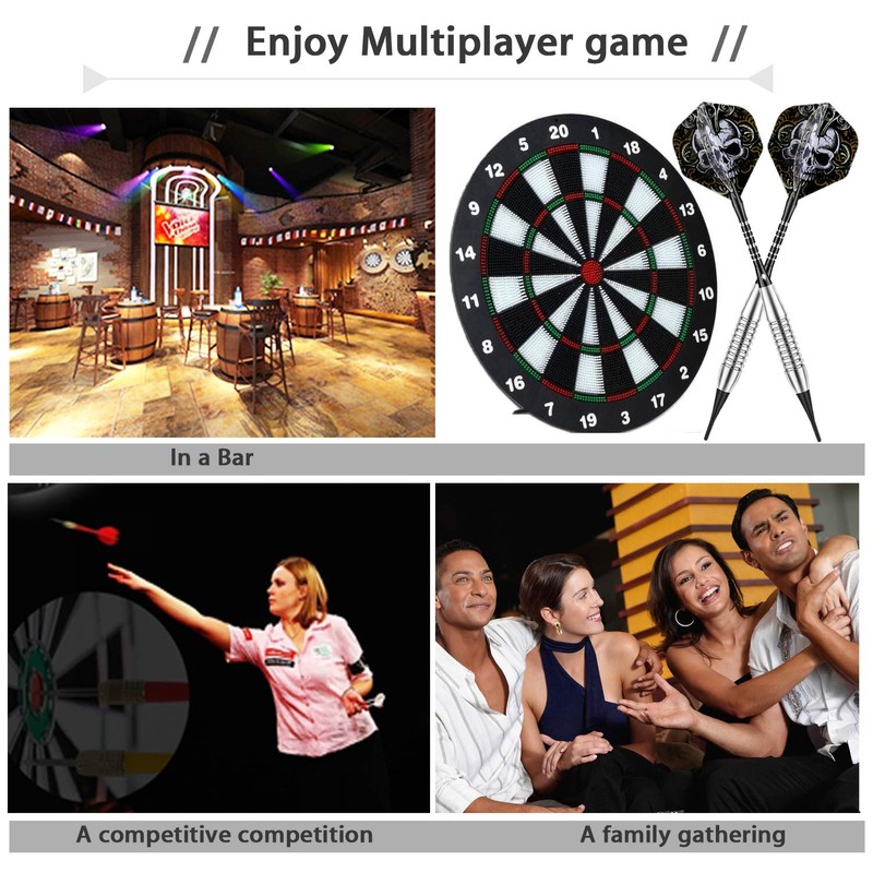 Darts Plastic Tip Set - 18g Soft Tip Darts -