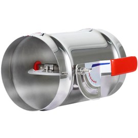 TA-VIGOR HVAC Duct 5 Inch Stainless Steel Backdraft Damper - Manual Adjustable Airflow Control Valve for Dryer Vent, Range Hood, Fans, Boiler Exhaust with Airtight Seal & Sleeve (1PC)