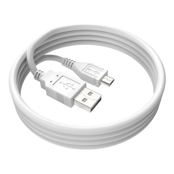 FITE ON 3.3ft White Micro USB Data PC/Charging Cable Cord